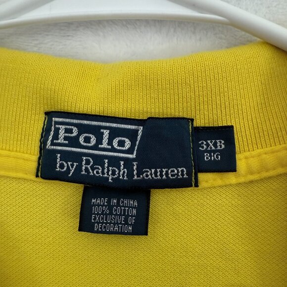Polo Ralph Lauren Polo Shirt Mens 3XB Big Yellow Knit Pony Preppy - Picture 4 of 8